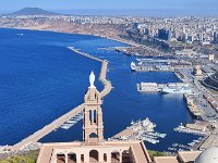 Oran - Vue de la ville avec son port et en fond la montagne des Lions depuis Santa-Cruz - 2023