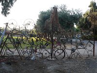 la boutique du réparateur et vendeur de vélos au kibbutz de Sha'ar Hagolan.