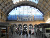 Hall de la gare de l'Est et le tableau d'Albert Herter.