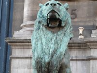 Lion de l'Hôtel de ville de Paris, côté rue Lobeau. Par Auguste Cain. Le 10 novembre 2013